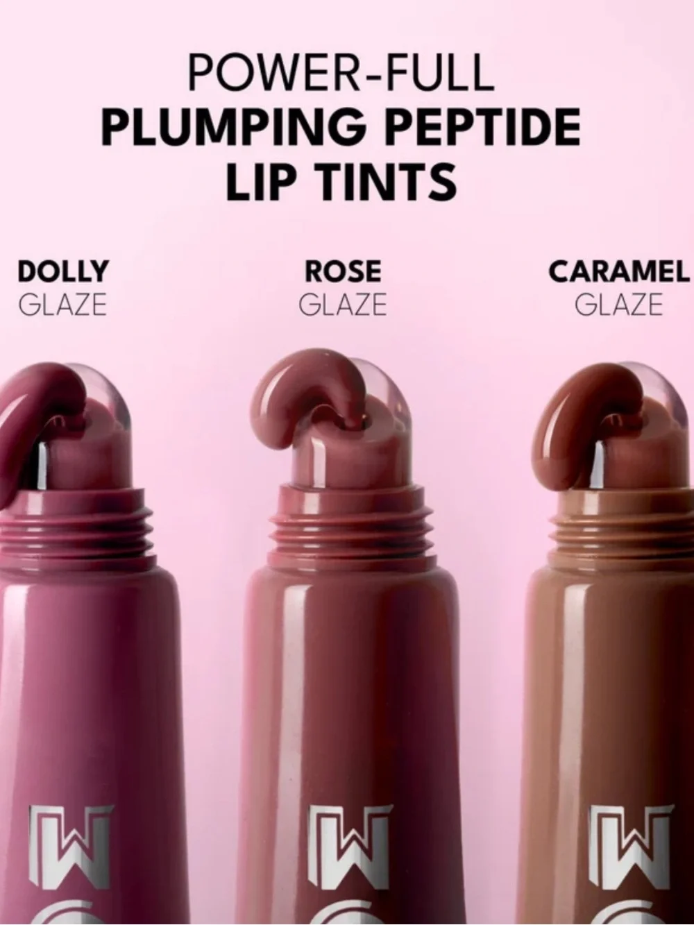 Buxom Power Full Plumping Peptides Lip Tint Lipgloss Balm Rose Glaze BNIB